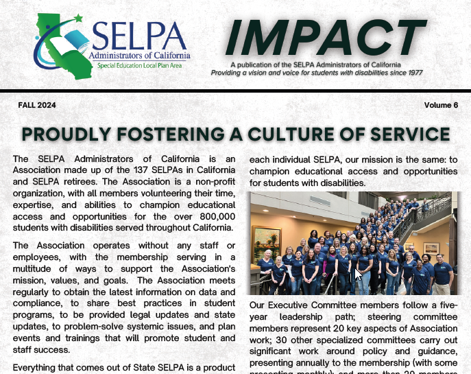 SELPA IMPACT Fall 2024 Edition